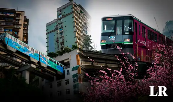 La única ciudad del mundo con un tren que atraviesa un edificio: ocupa del sexto al octavo piso