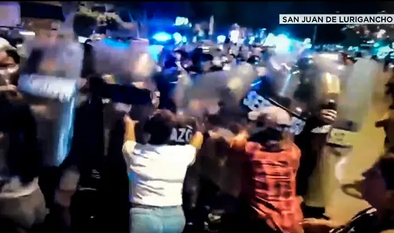 SJL: ambulantes se enfrentan a serenos y policías al intentar retomar la av. Los Jardines