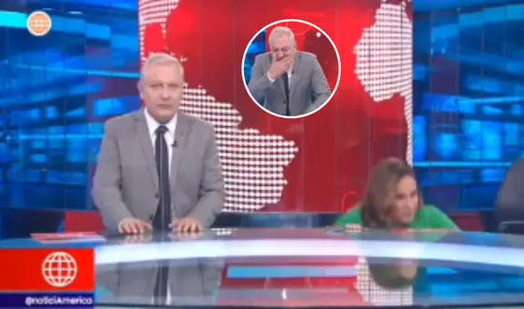 Alvina Ruiz sufre caída en vivo durante noticiero de América y así reaccionó Günter Rave