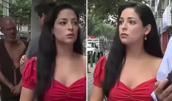 Hombre acosa a la actriz Andrea Luna mientras brindaba una entrevista en vivo para TV