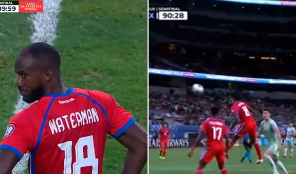 Cecilio Waterman anotó golazo de cabeza con Panamá, pero fue anulado por el VAR