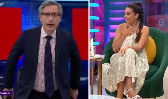 Federico Salazar casi se CAE EN VIVO y Rebeca Escribens se lleva el susto de su vida: “A lo Alvina Ruiz”