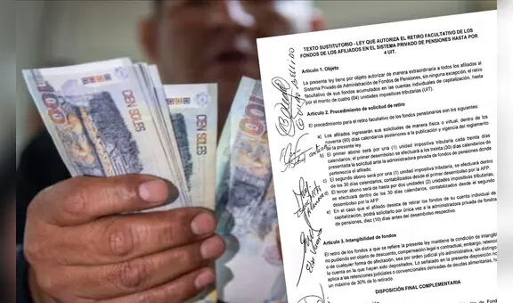 Comisión de Economía aprueba retiro universal de 4 UIT de las AFP