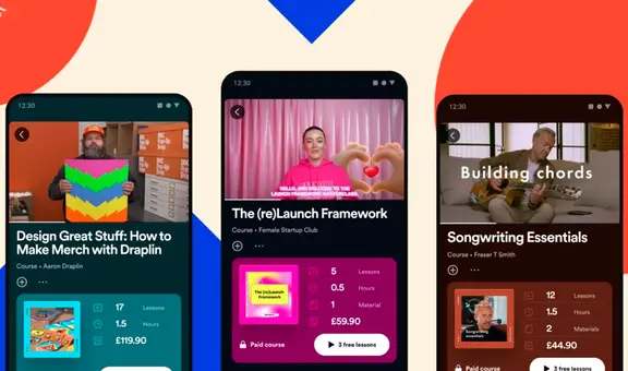 Spotify lanza cursos en video para competir con YouTube: aprenderás de música, vida saludable y más