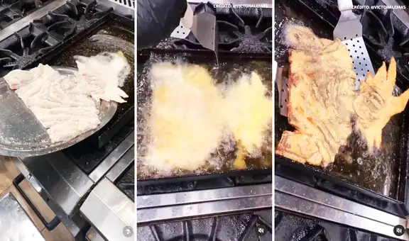 Joven prepara milanesa con diseño de Gokú y usuarios reaccionan: “Kakaroto apanado”