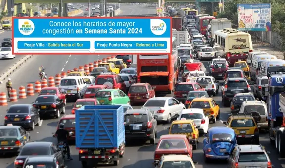 Semana Santa 2024: CONOCE los horarios de mayor congestión vehicular en la Panamericana Sur