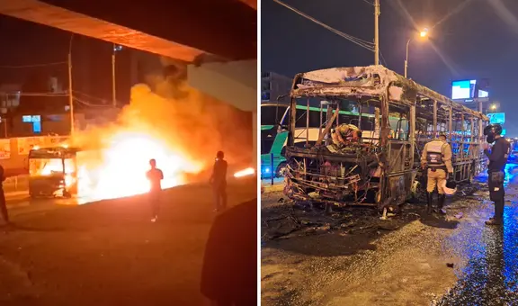 Panamericana Norte: bus de la línea 41 se incendia durante Jueves Santo y pasajeros salen ilesos