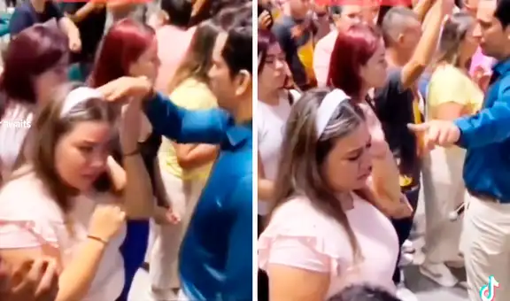 Joven se enoja con pastor evangélico que golpeó su cabeza en plena bendición
