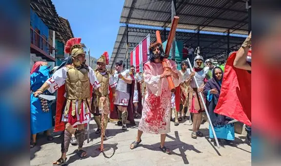 Reque: retomó escenificación por Semana Santa tras 4 años y con 180 actores