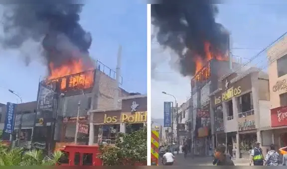 Incendio en Comas: siniestro al costado de pollería Pollitos generó alarma en vecinos