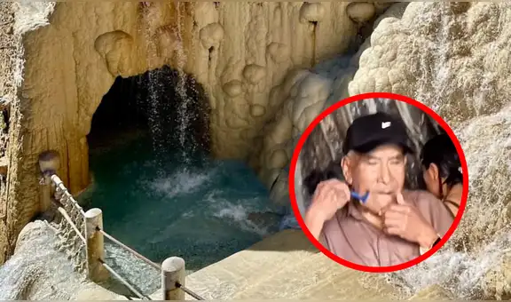 “Quita las ganas de ir”: hombre es captado rasurándose dentro de las Grutas de Tolantongo y se vuelve viral | VIDEO