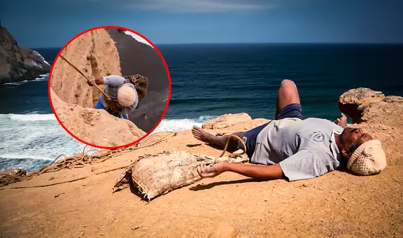 Conoce al único peruano que ejerce el trabajo más peligroso del mundo: pesca haciendo montañismo