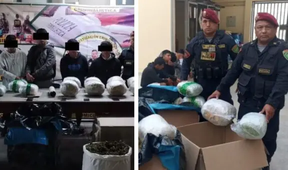 Incautan 75 kilos de marihuana en Trujillo: PNP detuvo a 5 narcotraficantes