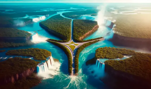 La frontera que conecta 3 países de Sudamérica y a la vista de una maravilla natural del mundo