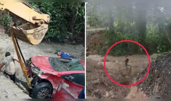 Ayacucho: huaico arrastra vehículo con ocupantes y mujer termina atrapada