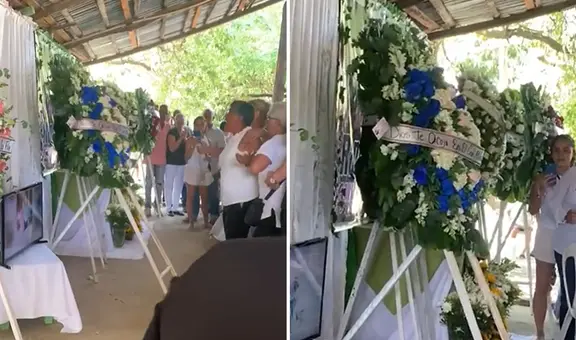 Corona de flores causa terror al moverse ‘sola’ durante velorio: “Se manifestó”