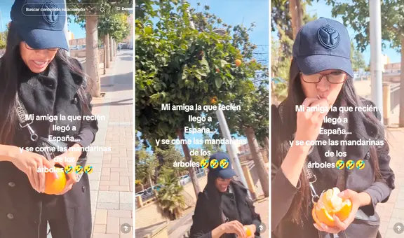 Latina en España se lleva amarga sorpresa al comer fruta: "No todas las mandarinas son comestibles"