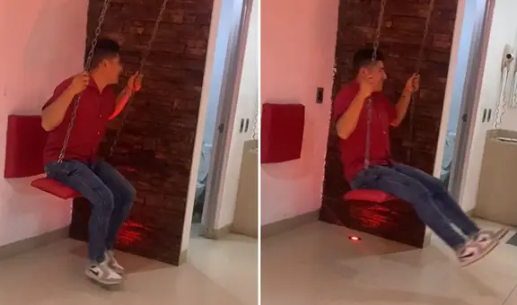Joven va a hotel y descubre que hay un columpio dentro de la habitación: “Bien raro”