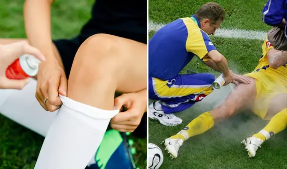 ¿Cuáles son los componentes del spray que le echan a los futbolistas para aliviar su dolor tras una falta?