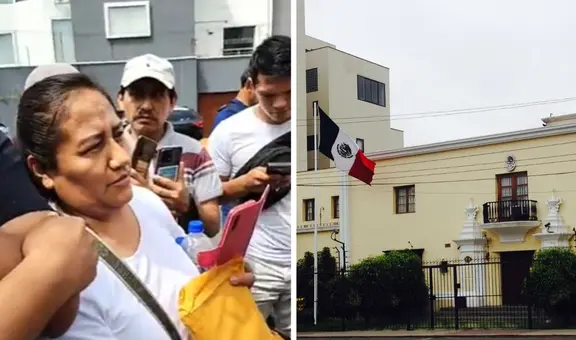 Peruanos hacen largas colas en Embajada de México tras exigencia de Visa