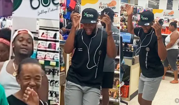 Grupo 5: hombre va a supermercado de República Dominicana y sorprende a clientes al bailar ‘La culebrítica’