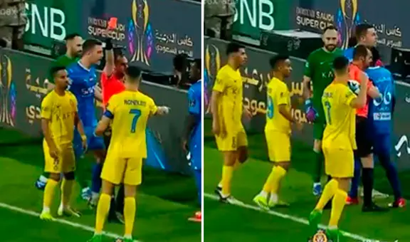 Cristiano Ronaldo fuera de control: fue expulsado y amagó con tirarle un puñete al árbitro