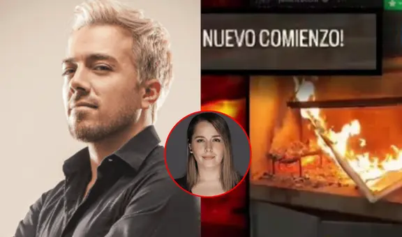 Julián Zucchi quema cuadro que Yiddá Eslava pintó para él y lo publica en redes: "Nuevo comienzo"