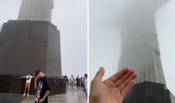 Peruano decepcionado tras conocer el Cristo Redentor cubierto de neblina: “Mis ahorros”