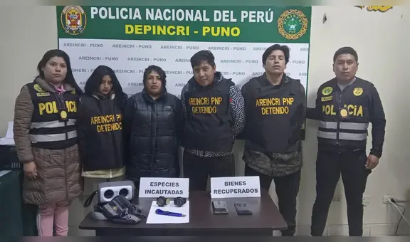 Puno: PNP captura banda delincuencial que asaltaba estudiantes