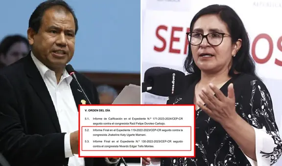 Ética votará informes finales contra 2 congresistas acusados de recorte de sueldos este lunes 14