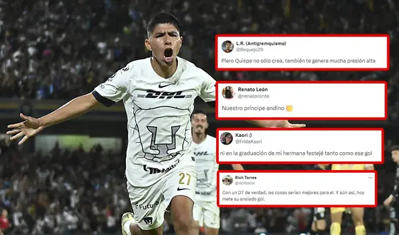 Hinchas de Pumas se rinden ante Piero Quispe tras su primer gol: "Nuestro príncipe andino"