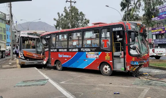 Triple choque en Comas: bus de El Rápido colisionó con alimentador del Metropolitano y dejó 12 heridos