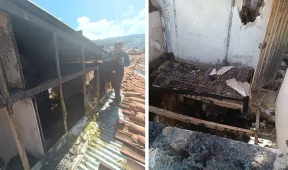 CUSCO: 5 familias damnificadas deja incendio de casona en centro histórico