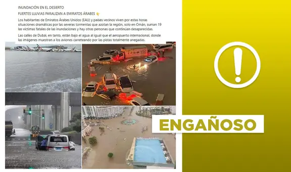 Imágenes no exponen recientes inundaciones en los Emiratos Árabes Unidos