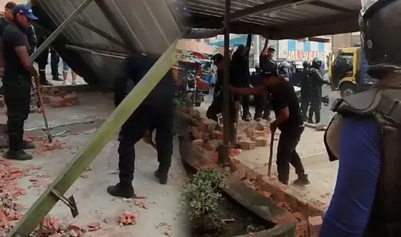 SJL: desalojan negocios que invadían la vía pública desde hace 4 años en Bayóvar