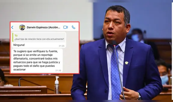 Darwin Espinoza amenazó a periodista tras conocer reportaje en su contra por presuntos favorecimientos