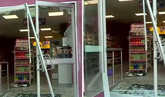 SJM: delincuentes usan técnica de combazo para robar Tambo y solo se llevan botellas de licor