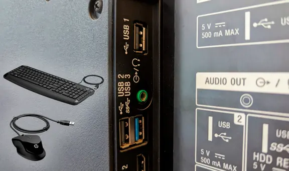 ¿Qué sucede si conectas un mouse o un teclado de computadora al puerto USB de tu televisor?