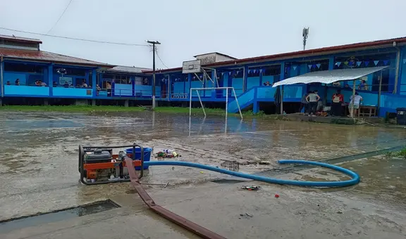 Colegio en Iquitos se inunda a consecuencia de las lluvias: 600 alumnos son los afectados