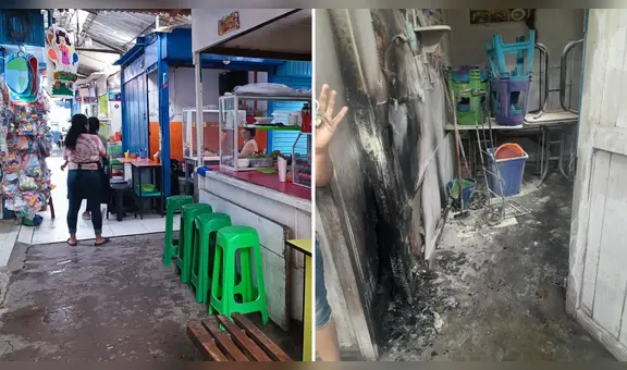 Chiclayo: prestamistas 'gota a gota' queman puestos de mercado para exigir pago