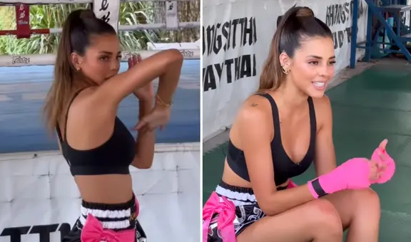 ¿Luciana Fuster deja la corona para pelear en el ring? Peruana sorprende practicando muay thai en Asia