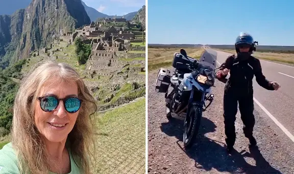 La historia de la adulta mayor que a los 60 años logró viajar sola en moto y conocer Machu Picchu