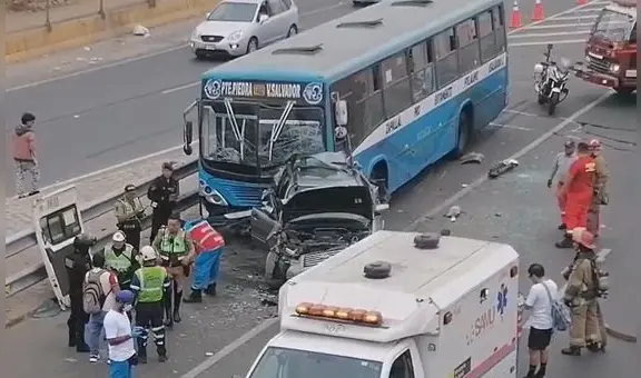 Triple choque en Vía Evitamiento: accidente con bus dejó un fallecido y 28 heridos cerca de Puente Nuevo