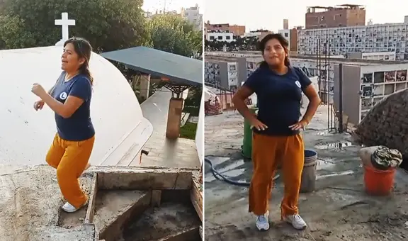 Peruana celebra la construcción de su casa cerca a cementerio y comentan: “Con vista al más allá”