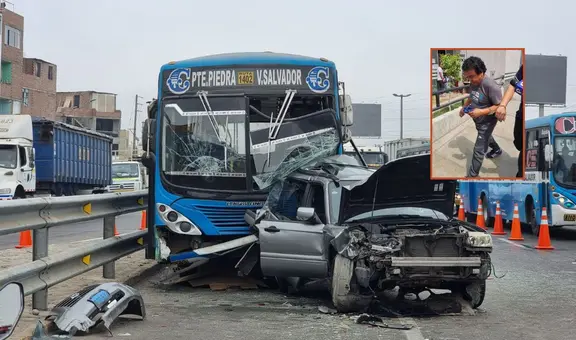 Triple choque en Vía Evitamiento: chofer involucrado en accidente manejaba con la licencia suspendida