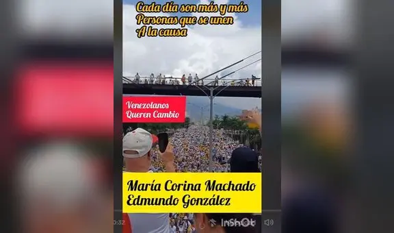 Video no expone marcha a favor de María Corina Machado y Edmundo González en Venezuela