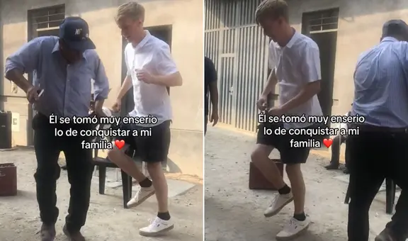 Extranjero se enamoró de peruana y bailó huayno para sorprender a sus suegros: “Tiene ritmo”
