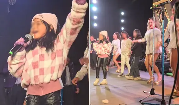 Niña sorprendió a cantantes de Corazón Serrano en Arequipa: “Una mini Lesly Águila”