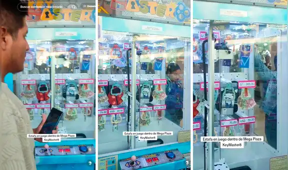 ¡Indignación en MegaPlaza! Máquina de garra se apaga justo cuando ganador espera su premio: "ES UNA ESTAFA"