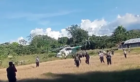 Loreto: helicóptero con más de 20 policías aterriza de emergencia